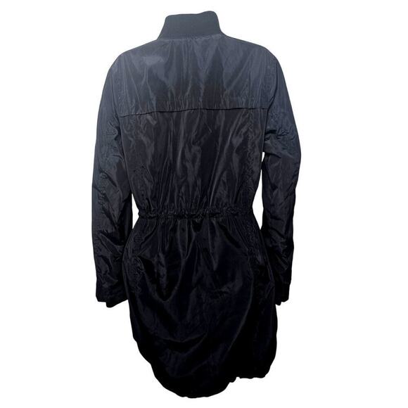 Anna Cai Black Jacket Rain Windbreaker Rib Knit Collar Cuffs MSRP $64 Women's M - Picture 2 of 7